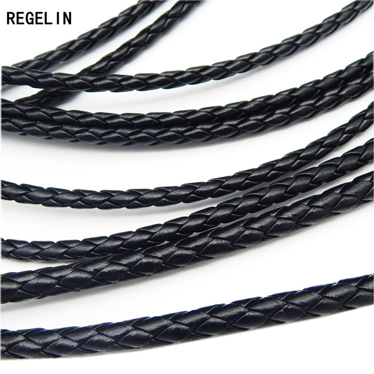 Patent Leather Shine - REGELIN 5meter Black Braided PU Leather