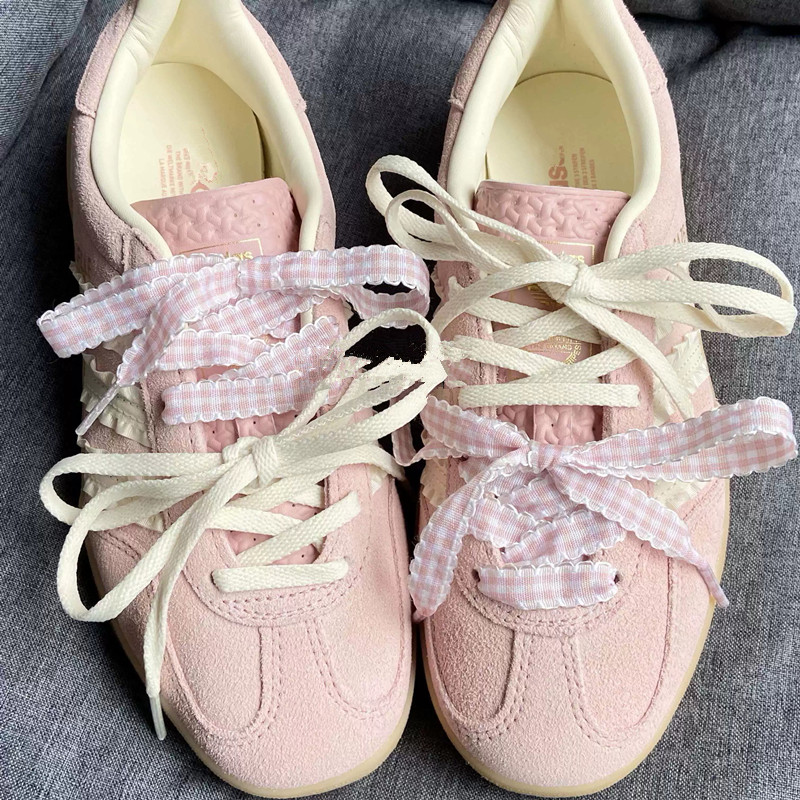 Lace Replacement Flat - 1.1cm Wide Flat Ruffled Plaid Shoelaces
