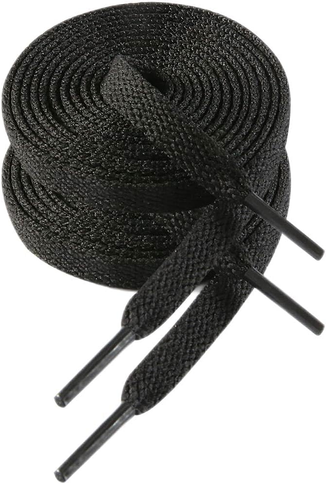 Lace Replacement Flat - Flat Trainers Shoelace, 8mm Wide Shoe