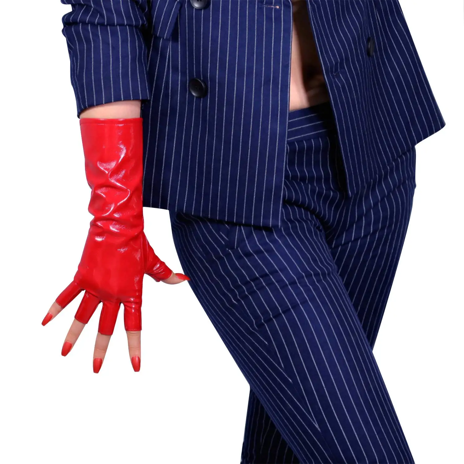 Women's Shine Red HALF FINGER  - Patent Leather Shine review and price