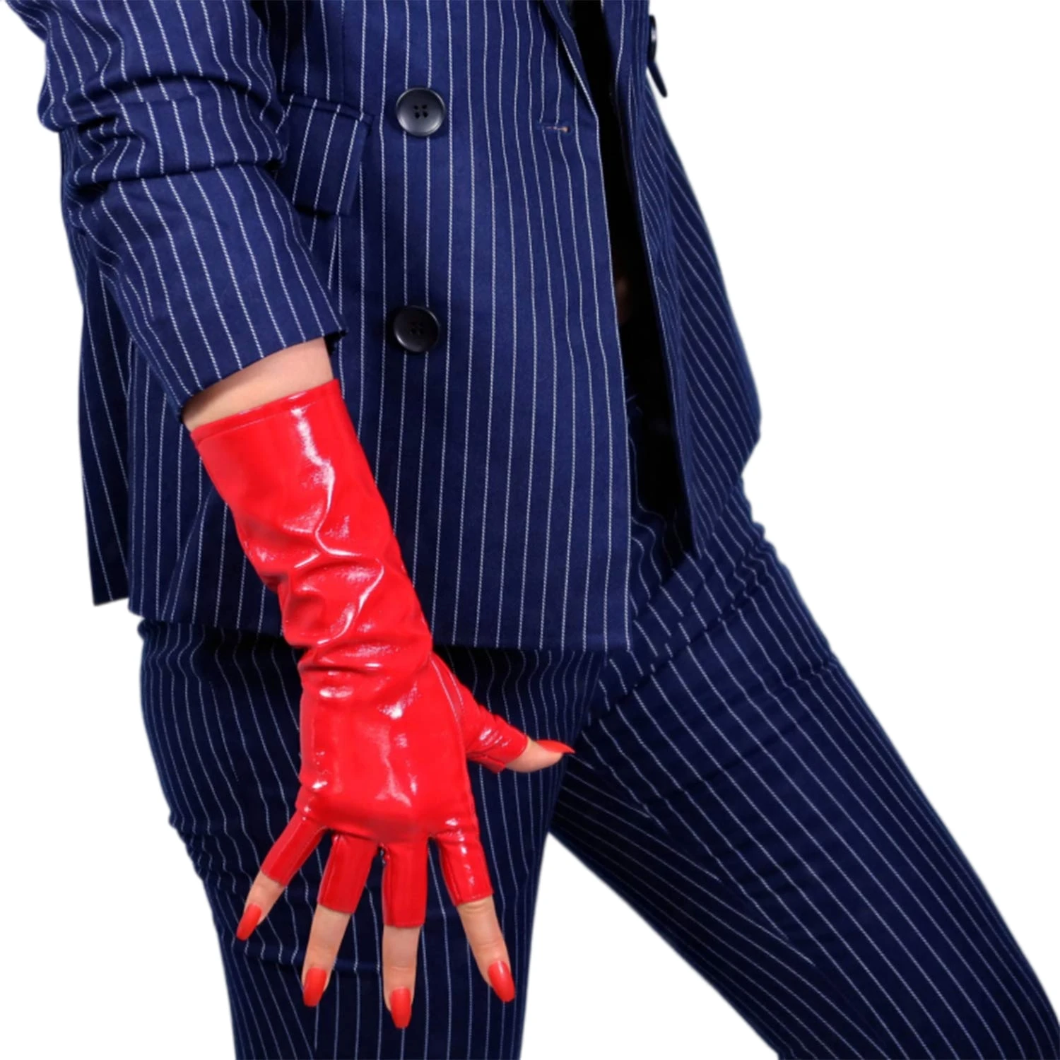Women's Shine Red HALF FINGER  - Patent Leather Shine review and price