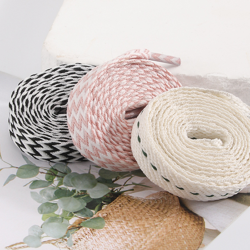1Pair New 1.5CM Wide Wave Fat  - Lace Replacement Flat review and price
