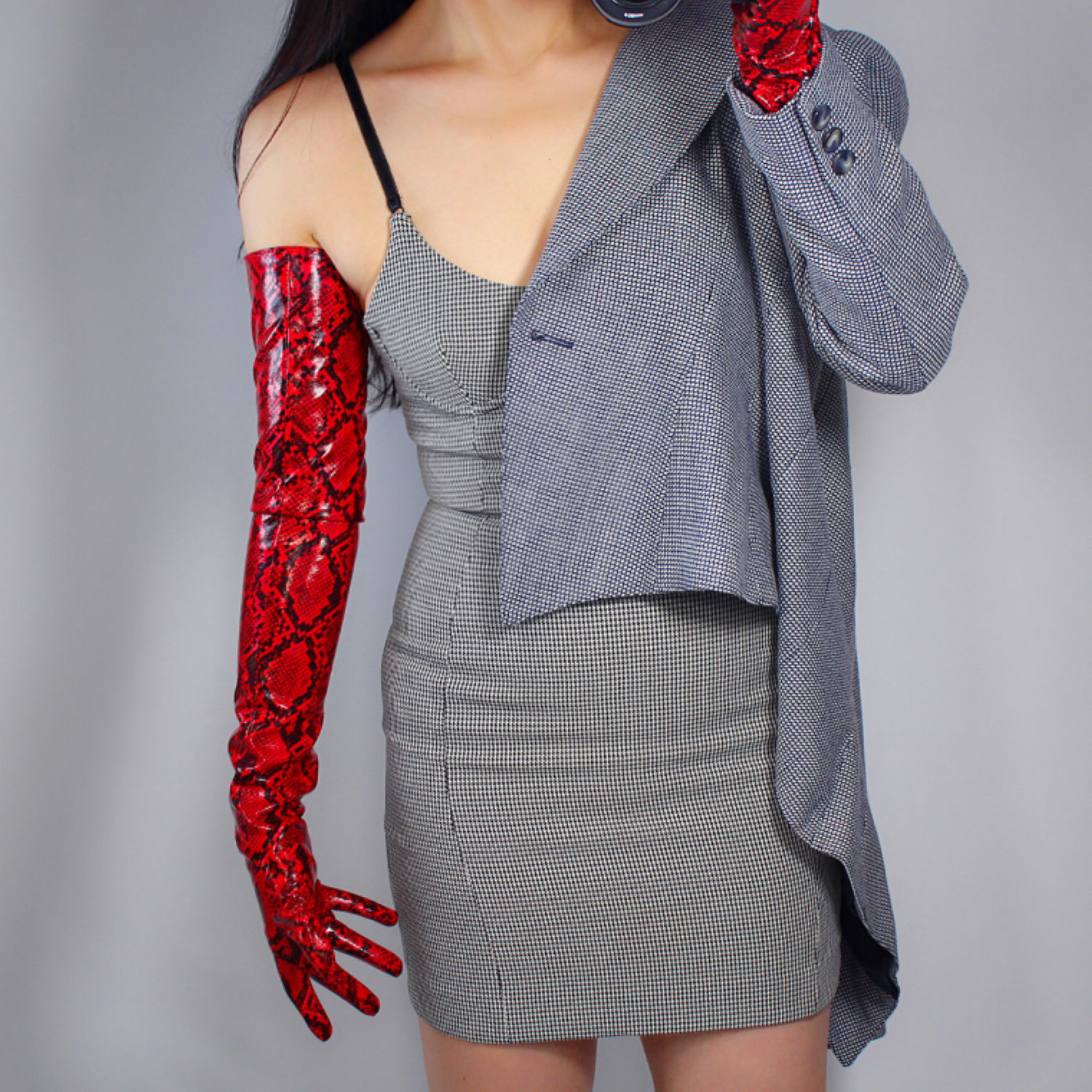 Red Snake LATEX GLOVES Faux Pa - Patent Leather Shine review and price
