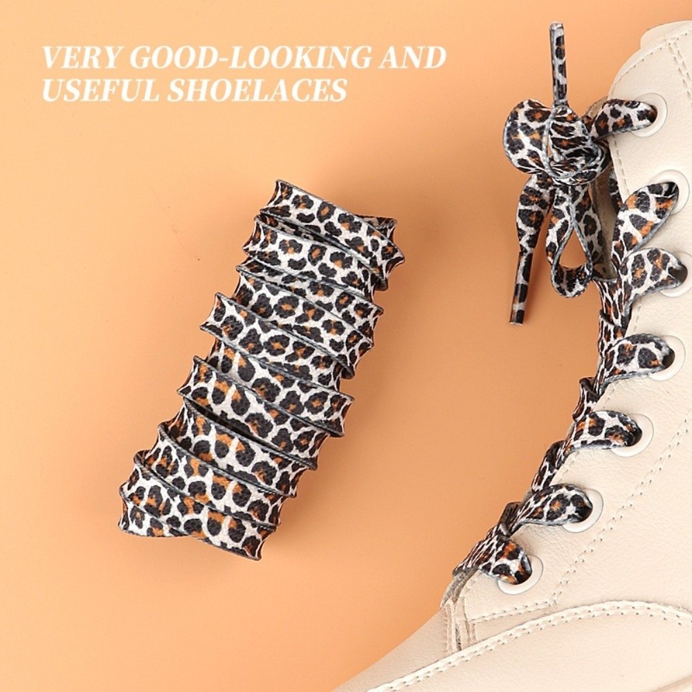 1Pair 120CM Fashion Leopard Pr - Lace Replacement Flat review and price