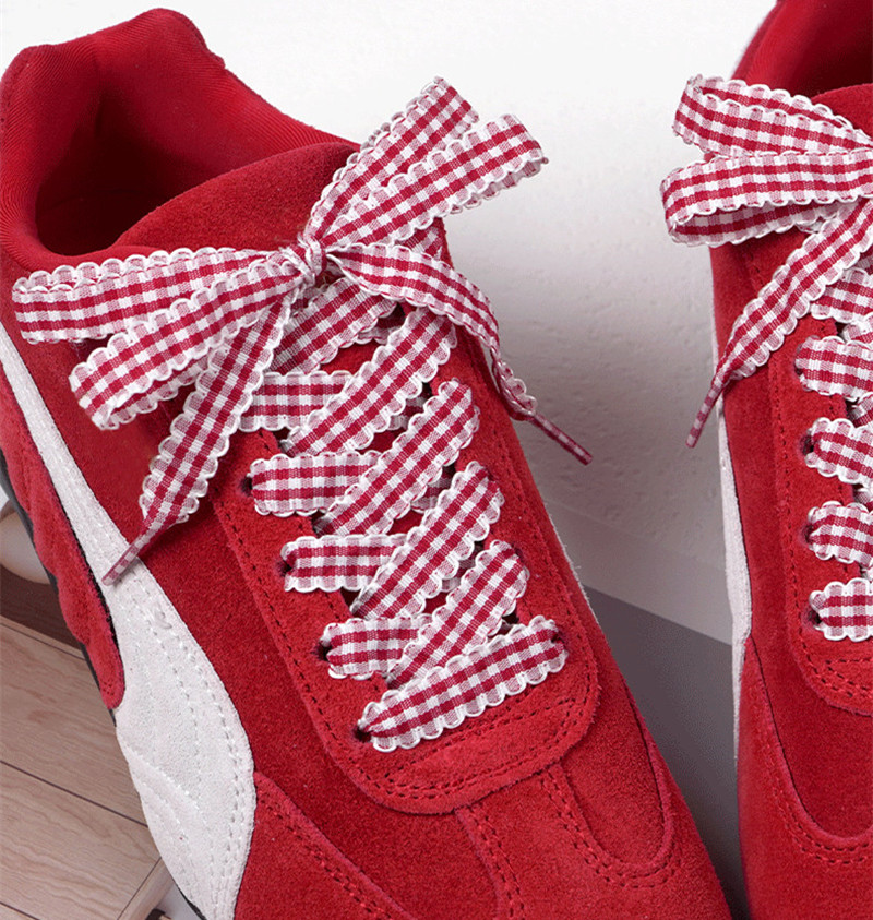 1.1cm Wide Flat Ruffled Plaid  - Lace Replacement Flat review and price