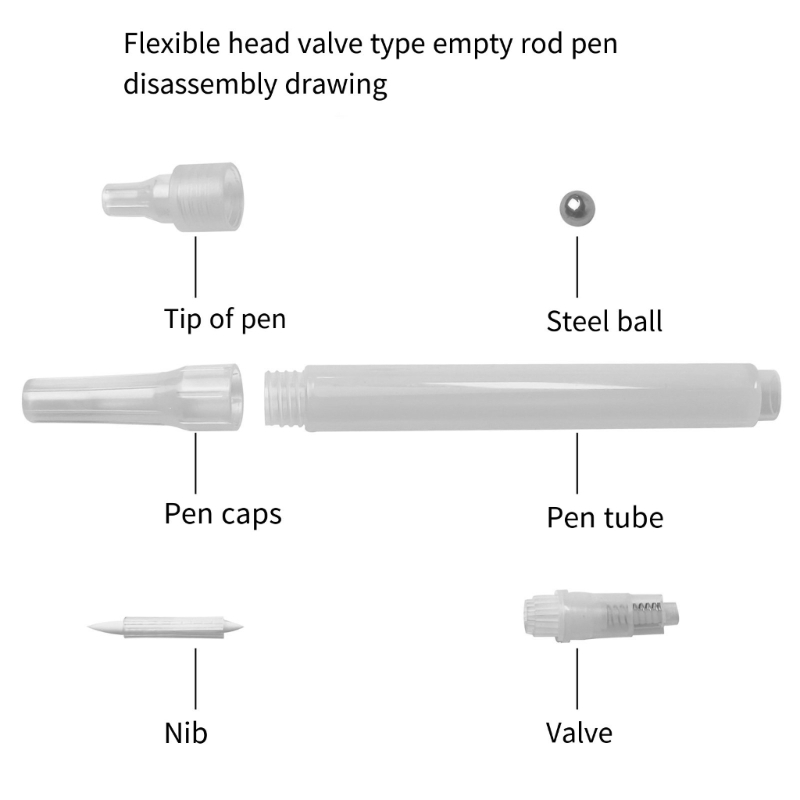 6Pcs Clear Empty Brush Pen Ref - Midsole Marker Paint review and price