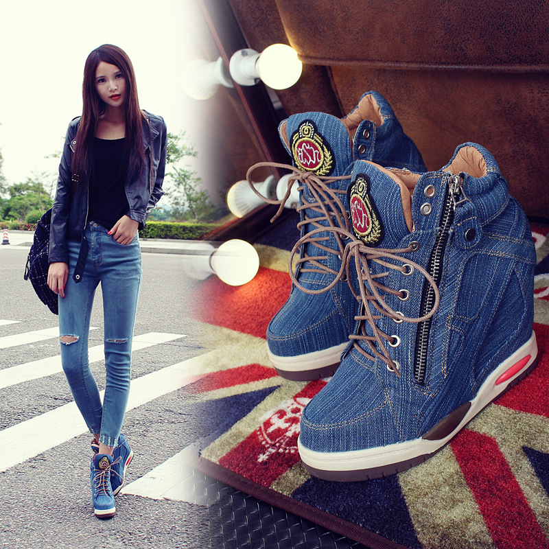 Big Size Women's Denim Wedges  - Sneaker Zone review and price