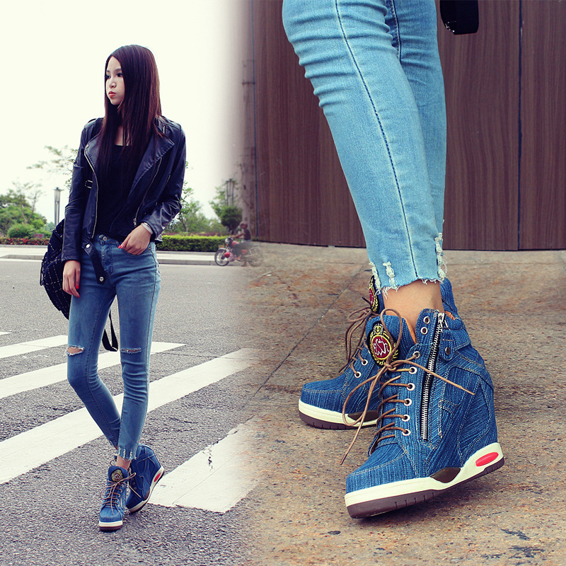Big Size Women's Denim Wedges  - Sneaker Zone review and price