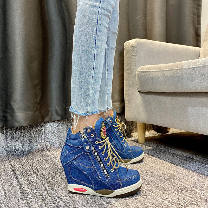 Big Size Women's Denim Wedges  - Sneaker Zone review and price