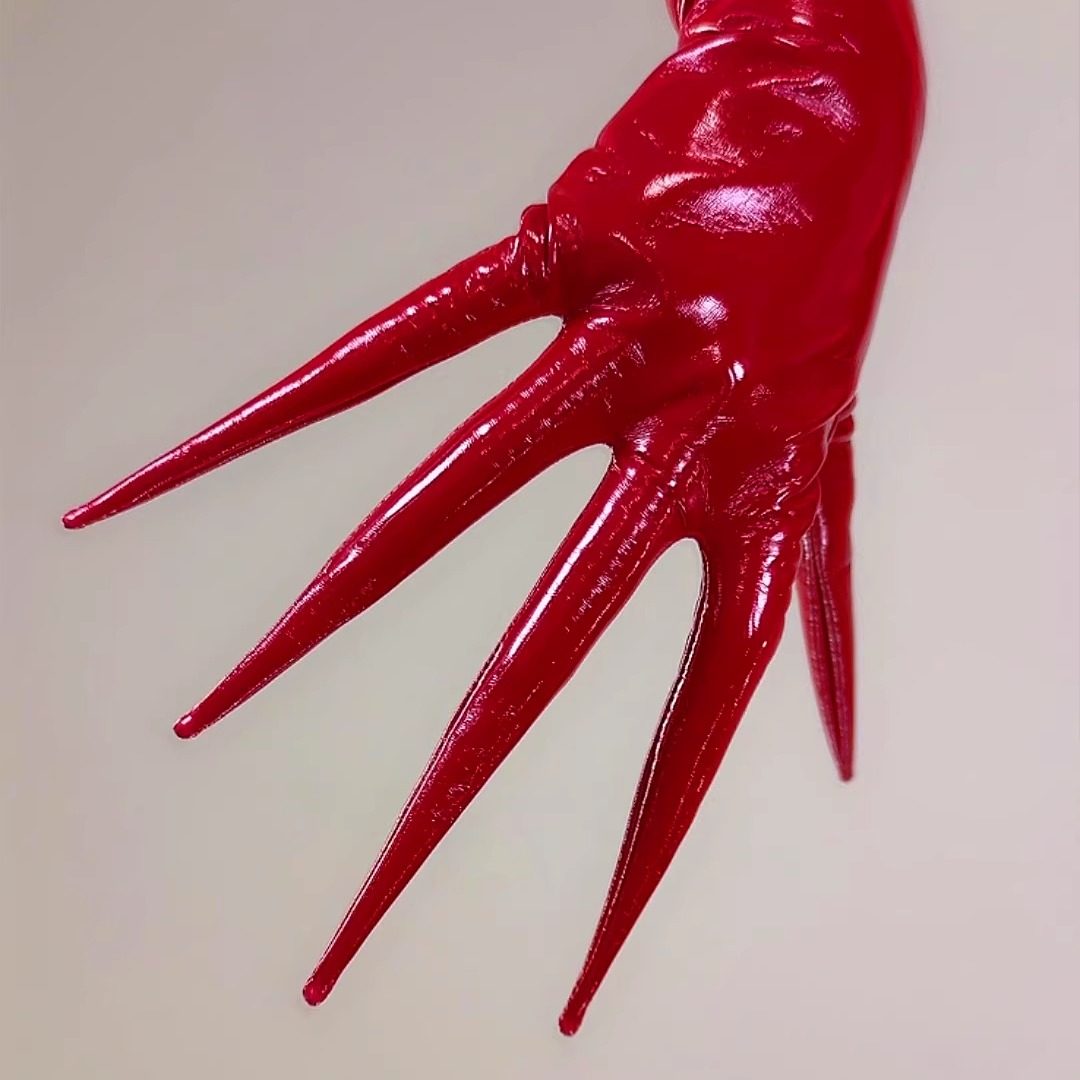 Shine Red CLAW GLOVES  POINTED - Patent Leather Shine review and price