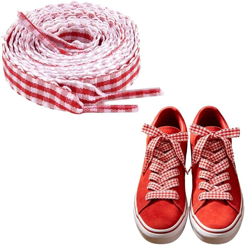 1 Pair Checkered Flat Shoelace - Lace Replacement Flat review and price