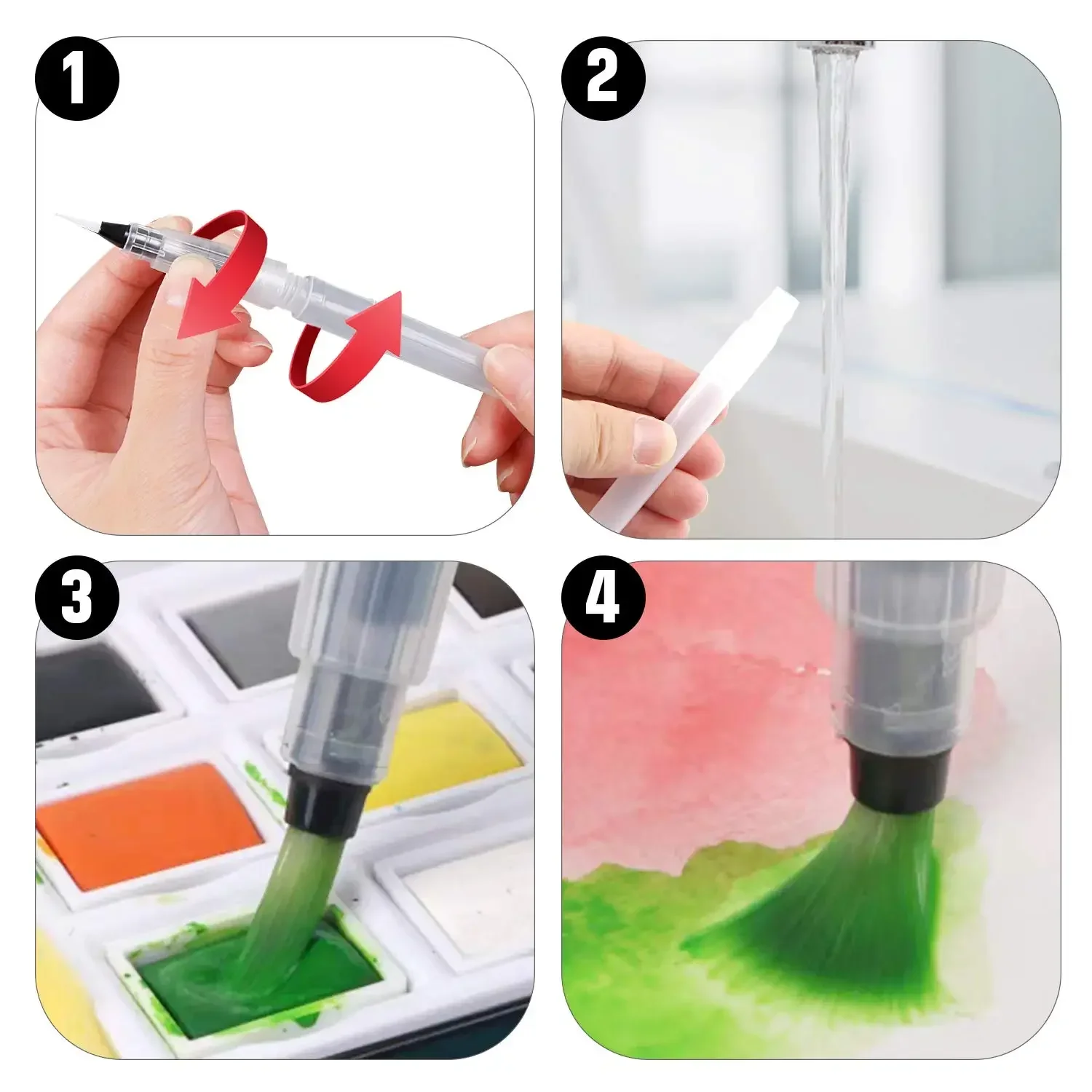 3/6 Piece Water Color Brush Pe - Midsole Marker Paint review and price